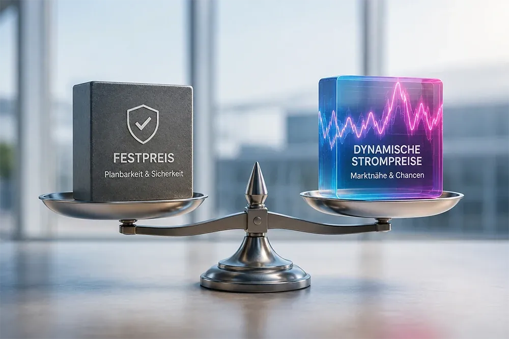 Vergleich von dynamischen Strompreisen und Festpreis