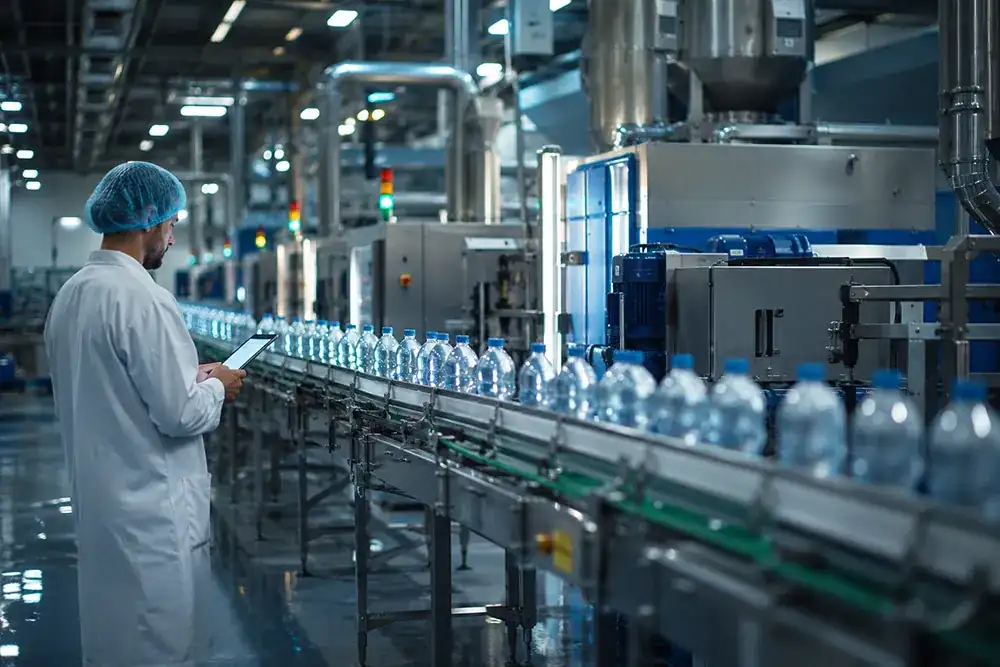 Technische Anlagen in einem modernen Gewerbebetrieb