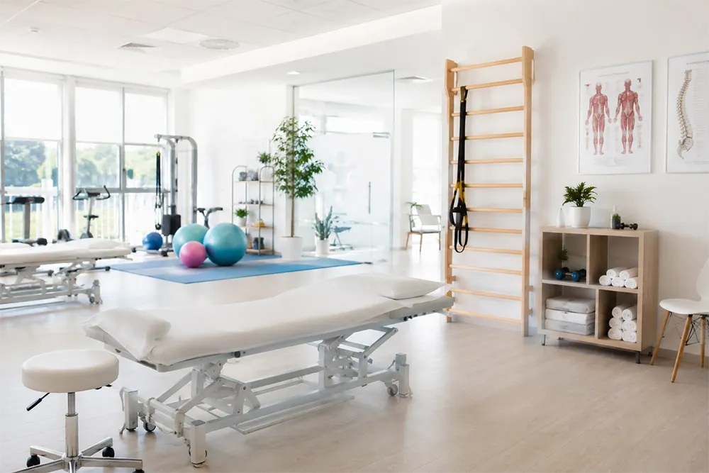 Gesundheitszentrum mit Therapieräumen